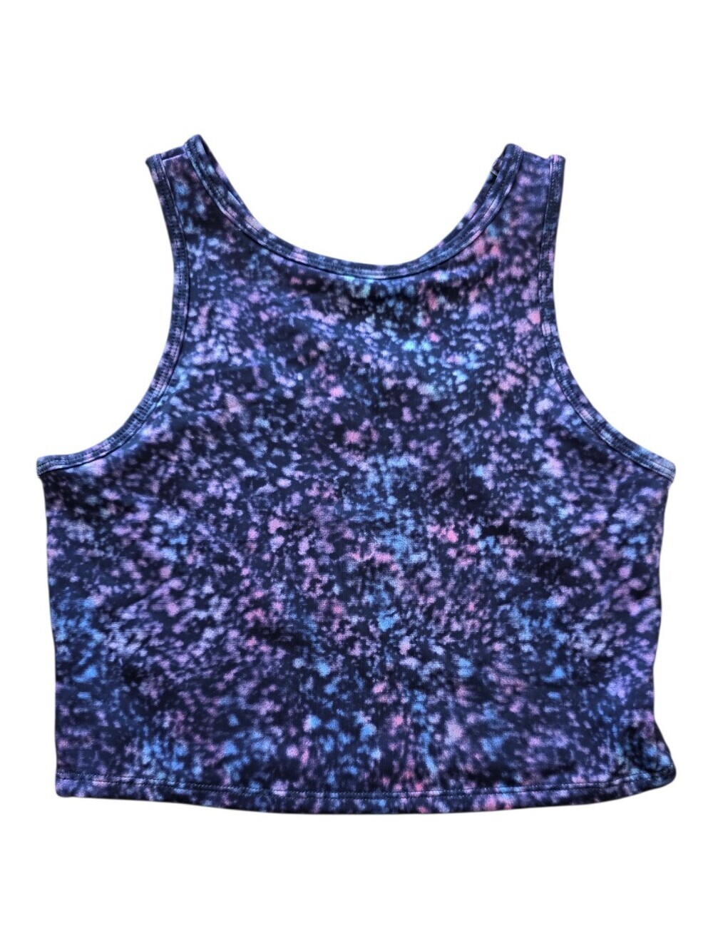 Zella Purple and Blue Cosmic Crop Tank Top Girls XL